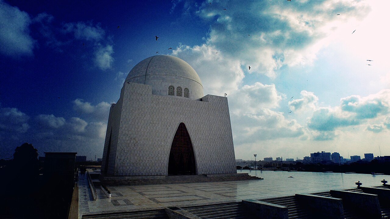 Mazar-e-Quaid, the mausoleum of Muhammad Ali Jinnah, Karachi's most iconic landmark